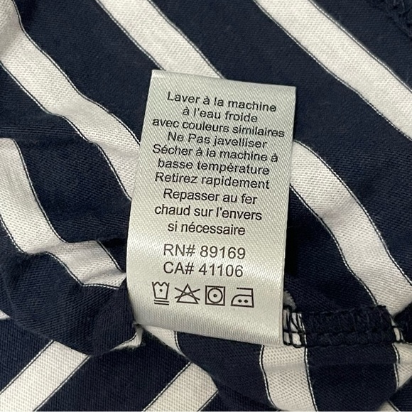 ATM Anthony Thomas Melillo NWT Stripe Jersey Cotton T-Shirt Navy White Small - Picture 5 of 12